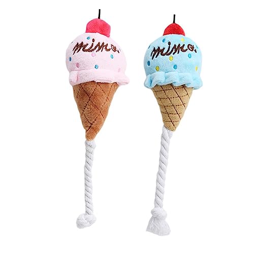 Supvox 6stücke Teiliges Plüschspielzeug Im Eiscreme-Design Für Hunde Quietschspielzeug Blau Für Und Mittelgroße Hunde Langeweile Und Fördert Aktives Spiel von Supvox