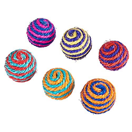 Supvox Katzenspielzeug Zum Necken 6er-Pack Sisalbälle Für Interaktive Katzenunterhaltung Zufällige Farbe Supvox Katzenspielzeug Zum Necken 6er-Pack Sisalbälle Für Interaktive Katzenunterhaltung Zufällige Farbe von Supvox