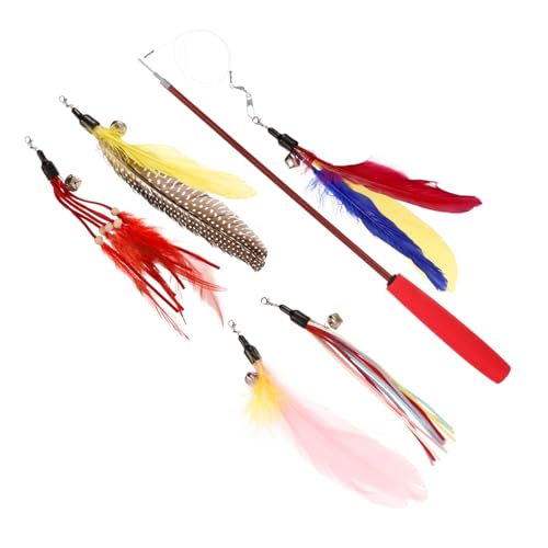 Supvox 6 Stück Teiliges Katzenspielzeug Verstellbare Teaser Sticks mit Austauschbaren Federn Interaktives Katzenangel für Kätzchen Fördert Bewegung und Bindung Farblich Zufällige Farbe Supvox 6 Stück Teiliges Katzenspielzeug Verstellbare Teaser Sticks mit Austauschbaren Federn Interaktives Katzenangel für Kätzchen Fördert Bewegung und Bindung Farblich Zufällige Farbe von Supvox