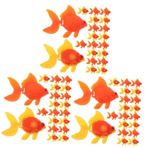 Supvox 60 STK künstlicher Fischschmuck schwimmende Goldfische bewegen Spielzeuge Kinderspielzeug -Modell Fischverzierung Schreibtisch Zubehör Kleiner Plastik von Supvox