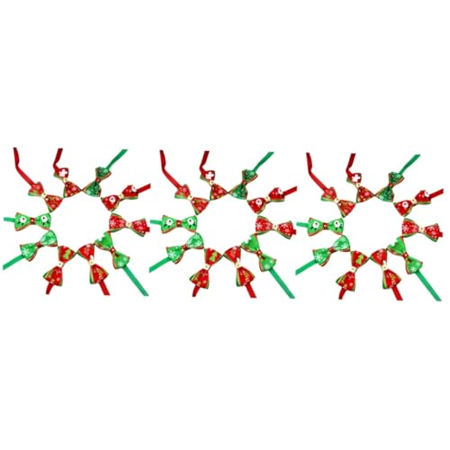 Supvox 60 Stück In Schleifenform Mit Weihnachtsmotiv Partyzubehör Fliege Haustier Halskette Supvox 60 Stück In Schleifenform Mit Weihnachtsmotiv Partyzubehör Fliege Haustier Halskette von Supvox