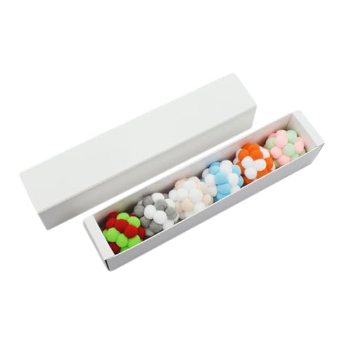 Supvox 6stücke Katzen Spielzeug Bälle Mit Glocke Handgemachte Plüschbälle Bunten Farben Interaktives Katzenspielzeug Für Stundenlangen Spaß Und Training von Supvox