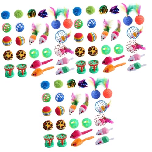 Supvox 72 STK Glocke Katzenspielzeug interaktives Spielzeug Katzen Spielzeug Kittenzubehör für Wohnungskatzen Ballspielzeug für Kätzchen Spielzeuge Käfigversorgung Plüschtiere die Katze von Supvox
