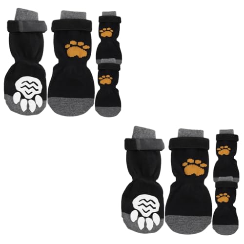 Supvox 8 STK Haustier Hund Socken Baumwollsocken Fußschützer für Hunde Schuhe für hundepfoten hundesocken Tragbare Socken für Haustiere entzückende Pfotenschützer austauschbar Zubehör von Supvox