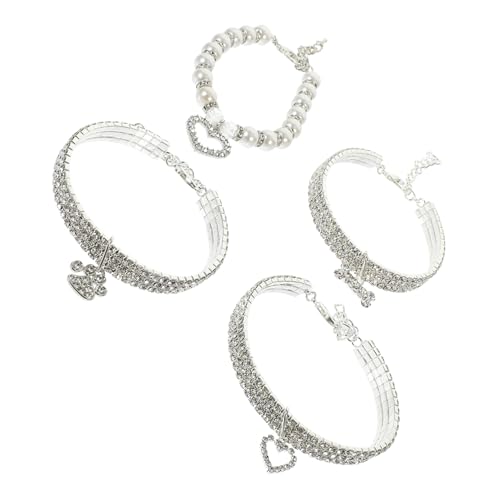 Supvox 2 Sets Katzenhalsketten Katzenzubehör Hundehalsband für Kätzchen Bequeme Passform Robustes Material für Den Stil Ihres Haustieres 4 Stück von Supvox