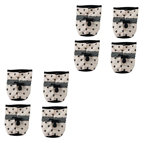 Supvox 8 STK wasserdichte Hundeschuhe mit weicher Sohle Stiefel Pfotenschützer für Hunde Paws pfotenschutz Hunde Schuhe Haustierzubehör Haustierschuhe Anti-Drop Welpenschuhe Hundepfote von Supvox