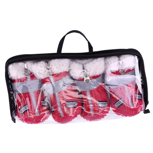 Supvox 8 STK Herbst Winter Hundeschuhe Hundestiefel rutschfeste Schuhe für Haustiere Winterschuhe für Hunde Paws pfotenschutz Schneeschuhe für Haustiere Chihuahua-Schuhe Baumwolle rot Supvox 8 STK Herbst Winter Hundeschuhe Hundestiefel rutschfeste Schuhe für Haustiere Winterschuhe für Hunde Paws pfotenschutz Schneeschuhe für Haustiere Chihuahua-Schuhe Baumwolle rot von Supvox
