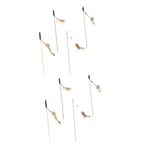 Supvox 8stücke Katzenangel Spielzeug Mit Holzgriff Und Plüschanhängern Interaktives Katzenspielzeug Mit Glöckchen Für Gesunde Und Haustiere Supvox 8stücke Katzenangel Spielzeug Mit Holzgriff Und Plüschanhängern Interaktives Katzenspielzeug Mit Glöckchen Für Gesunde Und Haustiere von Supvox