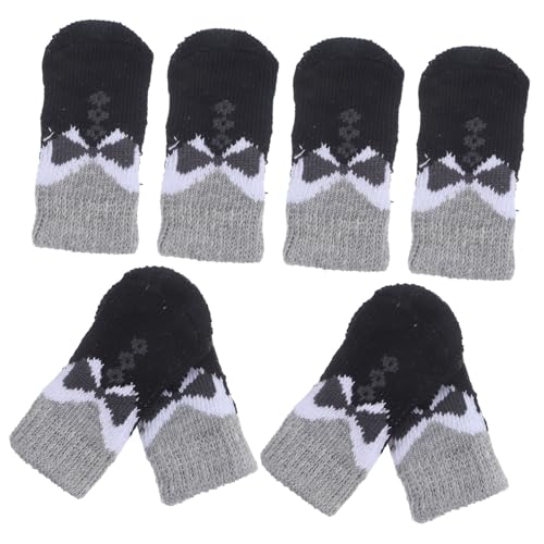 Supvox 8 Stück Teiliges Haustier Socken aus Polyester rutschfest mit Elastischem Warmem Material Pfotenfreundlich für Kleine bis Große Hunde und Katzen Optimaler Schutz für Glatte Böden von Supvox