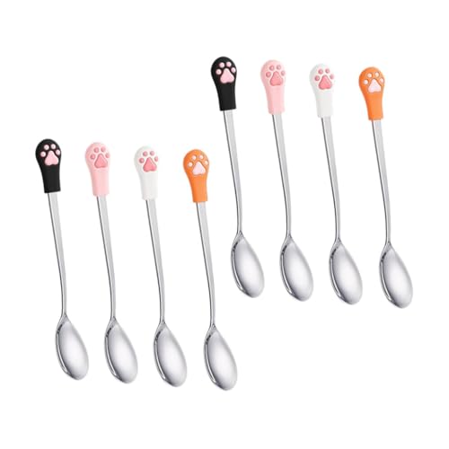 Supvox 8 Stück Teiliges Katzenfutter-löffel Niedlichem Katzenpfoten-Design Ergonomischer Griff Langlebig aus Edelstahl und Gummi für Feuchtes Futter und Dosen Komfortabel für Tägliche Supvox 8 Stück Teiliges Katzenfutter-löffel Niedlichem Katzenpfoten-Design Ergonomischer Griff Langlebig aus Edelstahl und Gummi für Feuchtes Futter und Dosen Komfortabel für Tägliche von Supvox