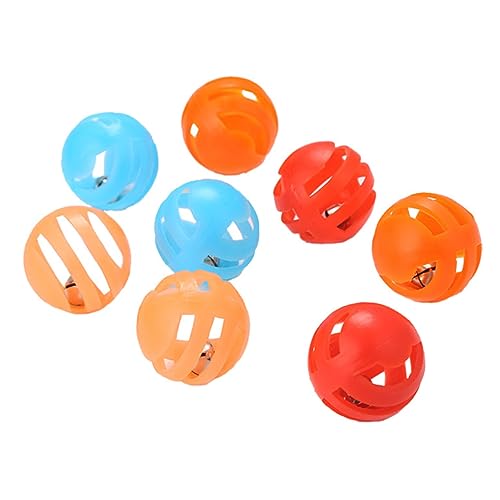 Supvox Bälle Spielzeug Für Katzen 8 Stück Zufällige Farben Kätzchen Spielzeug Glocken Für Interaktives Spielen von Supvox