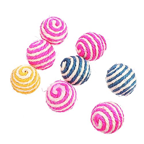 Supvox 8 Stücke Katze Seil Katze Scratcher Pet Sound Spielzeug Necken Katze Spielzeug Für Kätzchen Zahnen Zufällige Farbe von Supvox