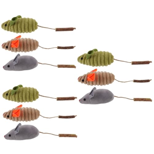 Supvox 9 STK Katzenminze Spielzeug Gefülltes Kätzchen Kauspielzeug Plüsch-mäuse-Spielzeug Katzenspielzeug Quietschendes Katzenspielzeug Tierspielzeug Kleine Plüschtier Hölzern Supvox 9 STK Katzenminze Spielzeug Gefülltes Kätzchen Kauspielzeug Plüsch-mäuse-Spielzeug Katzenspielzeug Quietschendes Katzenspielzeug Tierspielzeug Kleine Plüschtier Hölzern von Supvox