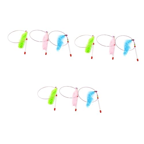 Supvox 9stücke Teiliges Steel Wire Katzenangel Spielzeug Mit Bunten Interaktive Katzenspielzeuge Für Gesunde Und Katzen Fördert Die Bindung Tier Und von Supvox