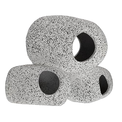 Supvox Aquarium Tontopf Klein Aquarienton Aquariumhöhlen Tropische Aquarienverzierungen Aquarium Felsenhöhle Groß Versteck Zucht Tank Für Aquarium Garnele Ton Light Grey von Supvox