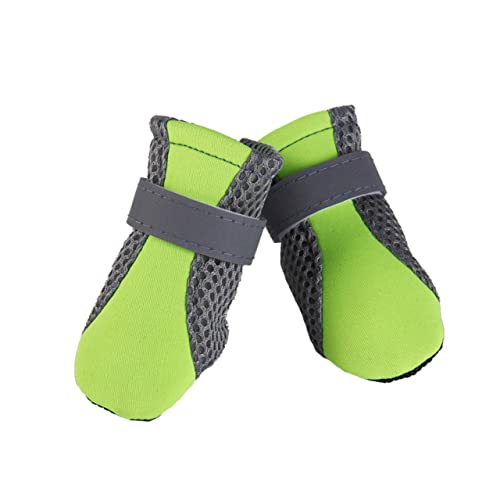 Supvox Hundestiefel Für Sommer Mesh rutschfeste Sohle Grün Haustierschuhe Zum Wandern Laufen Oder Sport Für Hunde Und Welpen Schützen Vor Sand Und Schnee von Supvox