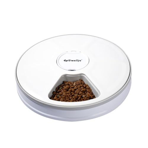 Supvox Timer für Katzen und Hunde Automatischer Futterspender für Haustiere Keine Batterie Erforderlich Großer Speicher – Basis 6 Mahlzeiteneinstellungen von Supvox