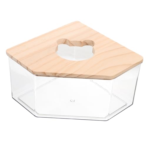 Supvox Acryl-Hamster-sandbadbehälter Mit Holzdeckel Mehrzweck-haustiertoilette Für Hamster Chinchilla Meerschweinchen Supvox Acryl-Hamster-sandbadbehälter Mit Holzdeckel Mehrzweck-haustiertoilette Für Hamster Chinchilla Meerschweinchen von Supvox