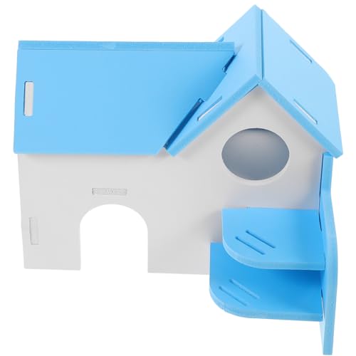 Supvox Delikates Hamsterhaus mit Leiter PVC Kleintierversteck Bunte Meerschweinchen Hütte Doppelschichtiges Schlafnest für Hamster Chinchillas Zwerghamster und Kleine Haustiere von Supvox