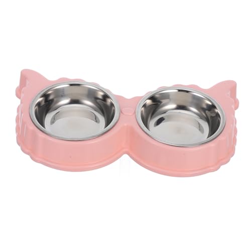 Supvox Edelstahl-Katzen-hundefutternäpfe Schmetterlingsmuster Flacher Hundenapf Nicht-katzenfutter- und Wasserfutterspender von Supvox