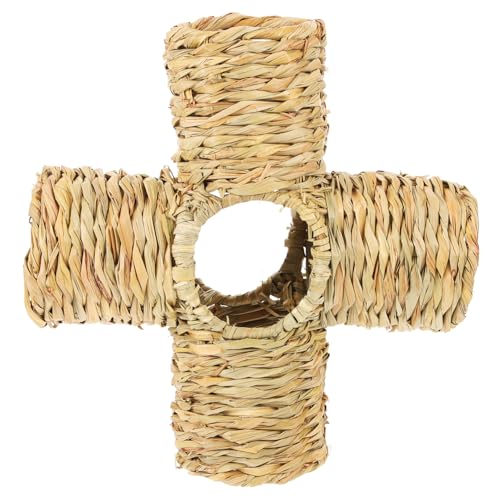 Supvox Hamster Tunnel Naturstroh Woven Hamster Tunnel Für Kleintiere Wie Meerschweinchen Kaninchen Und Chinchillas Spielzeug Und Wohlbefindens von Supvox