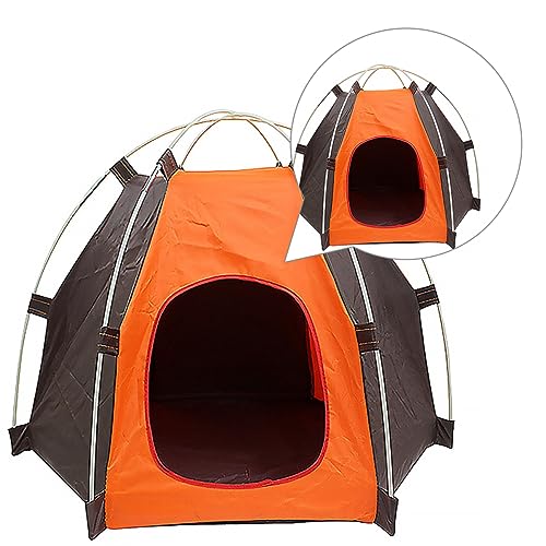 Supvox Faltbares Sonnenschutz Hundezelt wasserdichte Sechseckige Hundehütte Atmungsaktives Haustier Nest Für Katzen Und Kleine Hunde Für Outdoor Aktivitäten Und Camping Leicht von Supvox