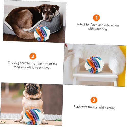 Supvox Felt Pet Sniffing Ball für Hunde Interaktives zur Langsamen Fütterung mit Leckageschutz für Kleine bis Große Hunde Fördert Beschäftigung und Verdauungsschutz von Supvox