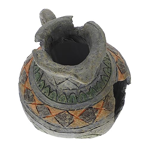 Supvox Fisch- Und Garnelenversteckhaus Höhle Live Aquariumdekorationen Zubehör Verstecken Fische Für Aquarien Künstlich Ornament Fischschutz-Aquarium X Felsen Vase Treibholz Klein Harz von Supvox