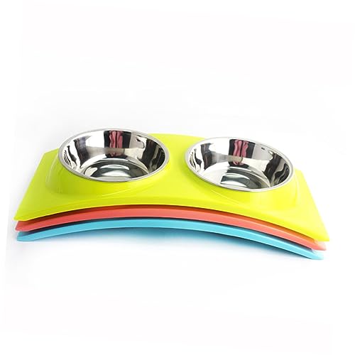 Supvox Futternapf für Haustiere Futternapf Haustiere Doppelschüssel für Haustiere klein pet Feeder pet Water Bowl Haustiernapf Futterautomat für Haustiere Hundenapf Zubringer Wasserschale von Supvox