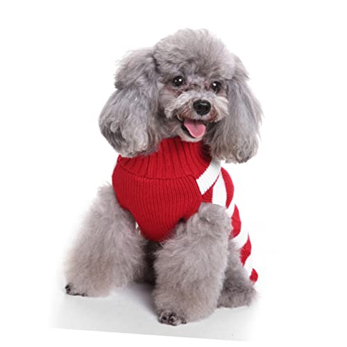 Supvox Weihnachtspullover Für Haustiere Tanktop Mit Stehkragen Warme Mäntel Für Frauen Winter Kleiner Hundepullover Rollkragen Weihnachts-welpen-Outfit Kleines Hundekostüm Der Hund Mantel von Supvox