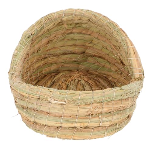 Supvox Händegestrickter Strohnest für Hühner Gemütliches Brut und Legenest für Kleintiere Sicheres und Geräumiges Design zu Reinigen für Verschiedene Hühnerarten von Supvox