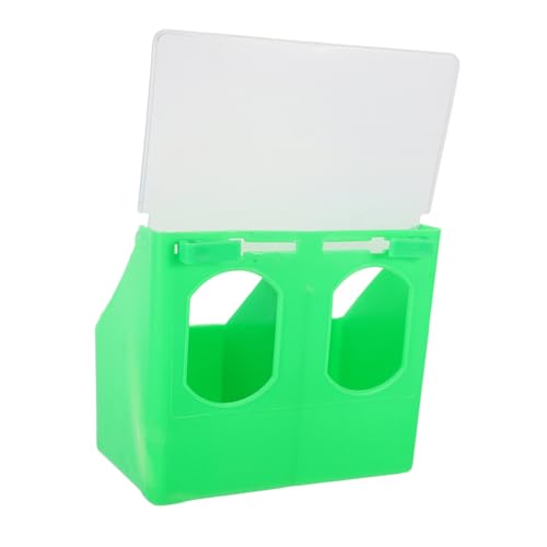 Supvox Taubenfutterspender Mit Zwei Fächern Und Deckel Hängender Vogelkäfig-futterspender Auslaufsicherer Tauben-wachtel-futterspender Für Haustiere Vogelfutterbehälter von Supvox