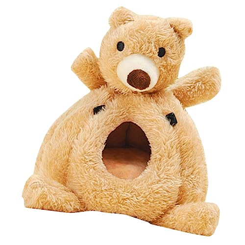 Supvox Hamster Baumwollnest Kleintierbett Hamster Schlafhaus Kleines Chinchillahaus Tragbare Hamsterhöhle dekorative Hamsterhütte Hamsterhütte warm halten schmücken Versteck von Supvox