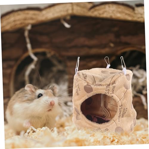 Supvox Hamster Hängematte Weiches Schlafbett Hängend Kuschelnest Kleintierbett Für Hamster Kleintiere Sicherer Rückzugsort Einfach Montierbar Farbe Zufällig von Supvox