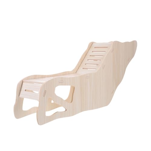 Supvox Hamster Holzhaus mit Kletterleiter Natürliches Versteck und Spielplatz für Zwerghamster Mehrstöckiges Nagetierhaus aus Sicherem Holz als Rückzugsort und Kletterspielzeug von Supvox