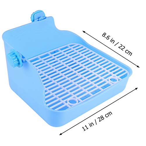 Supvox Kaninchen Töpfchentrainer Haustiertoilette für Kleintiere Freistehende Toilette für Hamster Frettchen Meerschweinchen Einfach zu Reinigen mit Wanddesign für Innenbereiche von Supvox