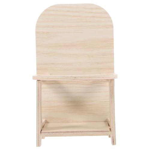 Supvox Haustier Fütterung Stuhl Holz Miniatur Sitz Chinchilla Spielzeug Meerschweinchen Möbel Käfig Zubehör Foto Prop von Supvox