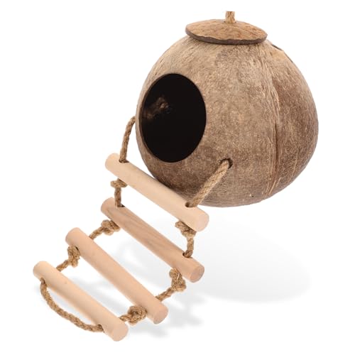 Supvox Hamster Kokosnuss Schalen Nest Hamstersprays Versteck Hamster-kletterbrücke Labyrinth Kaninchen Aquarium Vlies Meerschweinchenkäfig Dekorationen Für Aquarien Holz Coffee von Supvox