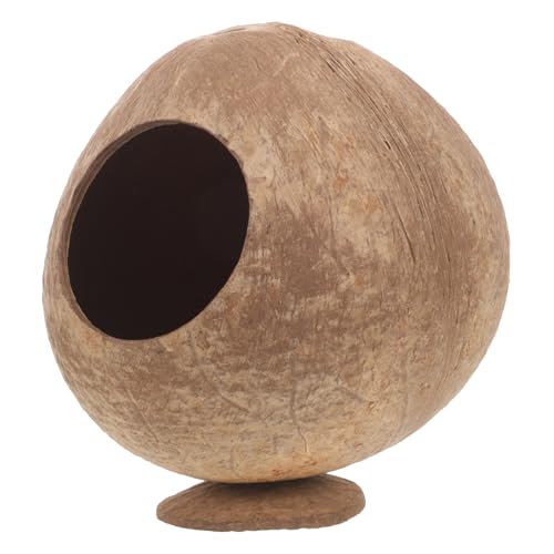 Supvox Hamster Kokosnuss Schalen Nest Stand meerschweinchen versteck Essen Milbe Rattenfalle spaß hamstertoillette Hamster Versteck Hamsterhaus versteck Hamsterverstecke Kokosnussschale von Supvox