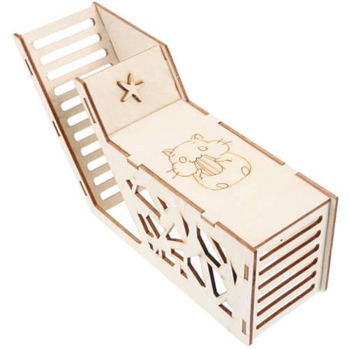 Supvox Holzhaus Für Meerschweinchen Mit Rampe Versteckhaus Aus Holz Kleintierhütte Natürlicher Lebensraum Für Kleine Haustiere von Supvox