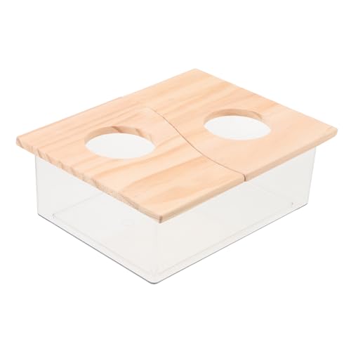 Supvox Hamster Sandbad Behälter aus Transparentem mit Vollabdeckung Vielseitig als Sandbad Toilette und Futterstelle für Kleine Haustiere Wie Hamster und Chinchillas Geeignet von Supvox