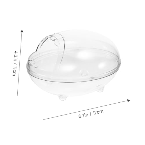 Supvox Hamster Sandbad Box Transparent Groß Kleintier Sandbadewanne Mit Glatten Kanten Für Hamster Meerschweinchen Chinchilla Haustier Zubehör Badezimmer von Supvox