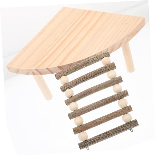 Supvox Hamster-Spielzeug Rattenplattformen Holzleiter für Haustiere Hamster Spielzeug hamsterspielzeug Spielzeuge Spielzeugkäfig aus Holz Rattenleiter-Plattformspielzeug 8cm Pedal Zweig von Supvox