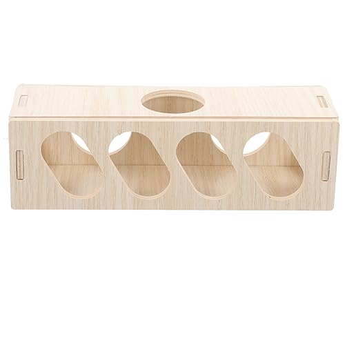Supvox Holz Hamster Versteck Burg Lebensraum Tunnel Spielzeug Meerschweinchen Versteck Chinchilla Unterschlupf von Supvox