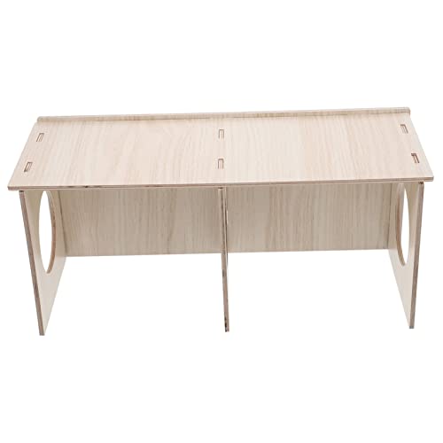 Supvox Hamster Versteck aus Massivem Holz Langlebiges Kleintierhaus Geruchsneutral Bequem und Warm Geeignet als Rückzugsort und Spielhaus für Meerschweinchen Chinchillas und Nagetiere von Supvox