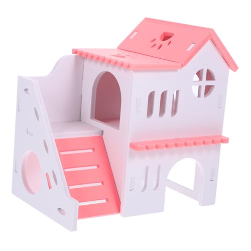 Supvox Hamster Versteck aus Robustem Farbenfrohes Kleines Haus für Zwerghamster Meerschweinchen und Kleine Nagetiere Lustiger Rückzugsort und Spielplatz für Hamsterkäfig und von Supvox