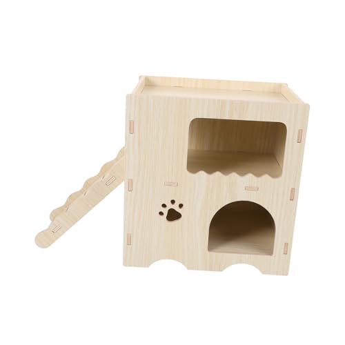 Supvox Hamster Versteckhaus aus Holz mit Hamster Nest für Sichere Holzstruktur für Kleine Haustiere Perfektes für und Nager Supvox Hamster Versteckhaus aus Holz mit Hamster Nest für Sichere Holzstruktur für Kleine Haustiere Perfektes für und Nager von Supvox