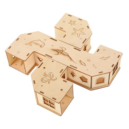 Supvox Holz Hamster Tunnel Spielzeug Für Rennmäuse Hamster Tunnel Spielzeug Übung Spielzeug von Supvox