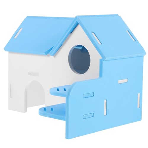 Supvox Hamsterbett Hamsterspielplatz Klettern Hamsterverstecke Chinchilla-versteck Mäuseplattform-übungsklettern Hamster-spielhaus-Schloss Kletterspielhütten Hamsterkäfig PVC Haushalt von Supvox