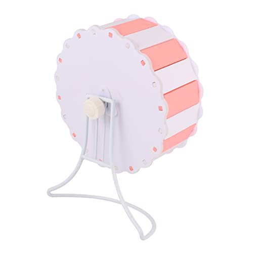 Supvox Hamsterhalterung Laufrad Haustierspielzeug Haustierübungsspielzeug Hamsterlaufrad Haustierübungsspielzeug Hamsterspielzeug Leises Haustierlaufrad Haustierleises Rad Wpc Pink von Supvox